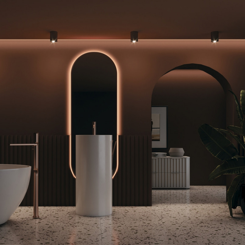 Lampa spot tuba Slim czarna Maytoni | Downlight GU10