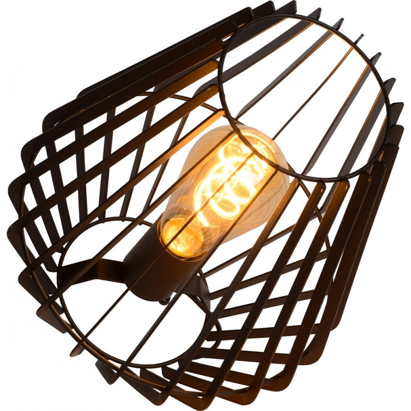 Lampa stołowa Reda 23 czarna - Lucide | Loftowa lampa