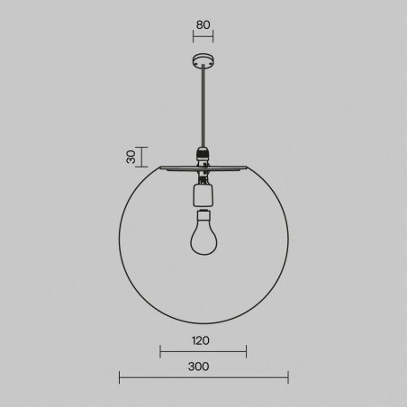 Lampa Ogrodowa Wisząca Kula Erda 30cm Biała Maytoni | Sklep z Lampami