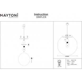 Lampa Ogrodowa Wisząca Kula Erda 30cm - Maytoni | Sklep z Lampami