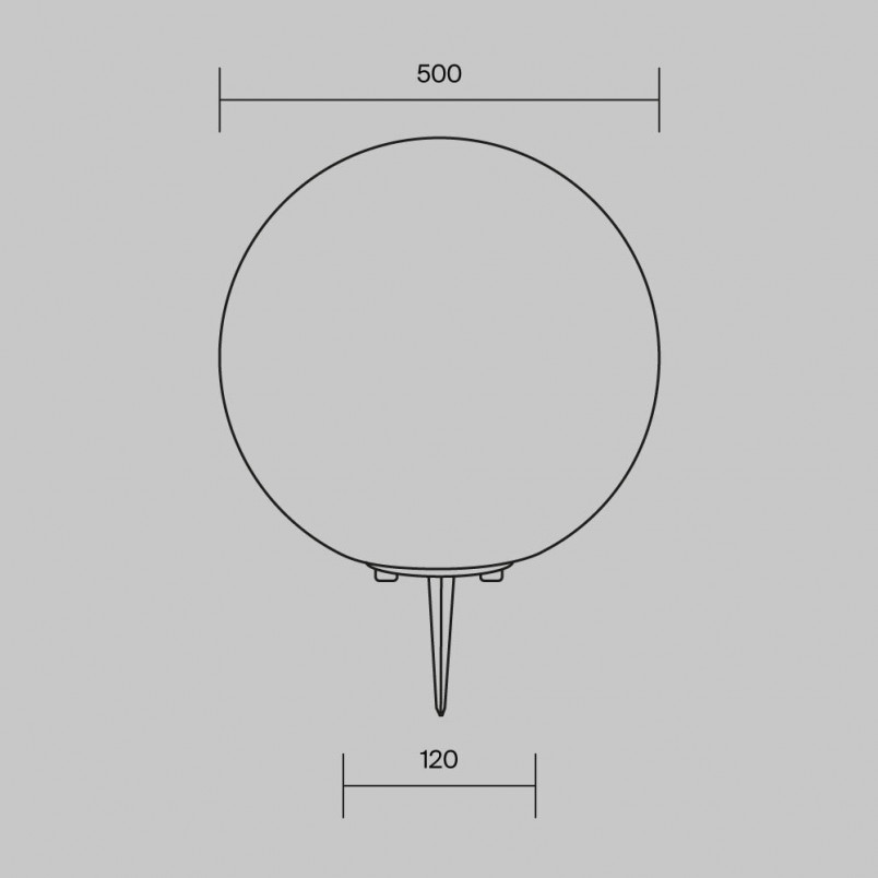 Lampa Ogrodowa Kula Erda 50cm Biała Maytoni | Sklep z Lampami