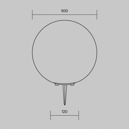 Lampa Ogrodowa Kula Erda 50cm Biała Maytoni | Sklep z Lampami