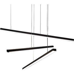 Lampa wisząca liniowa potrójna Trio III Led Czarna marki MaxLight
