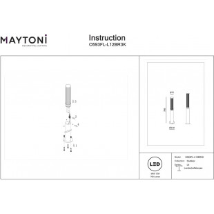 Lampa zewnętrzna Lit LED Maytoni - Oświetlenie Ogrodowe