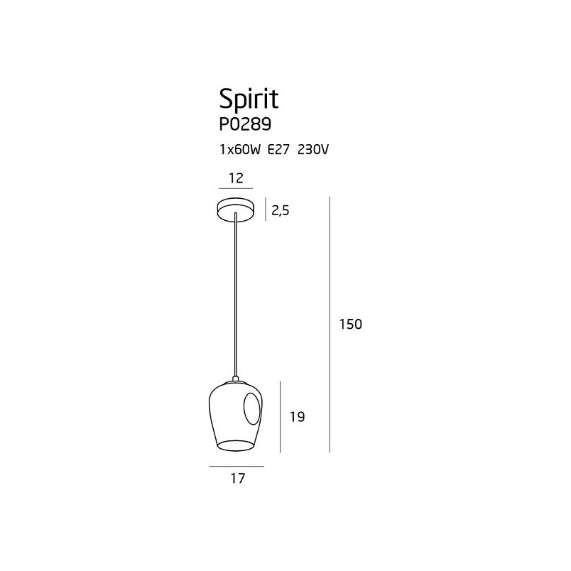 Lampa wisząca Spirit szklana - nowoczesny design | MaxLight