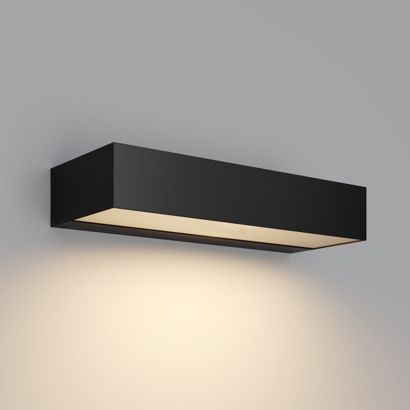 Kinkiet zewnętrzny Maytoni Lot LED - czarny, nowoczesny design