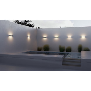 Kinkiet zewnętrzny Maytoni Lot LED - czarny, nowoczesny design