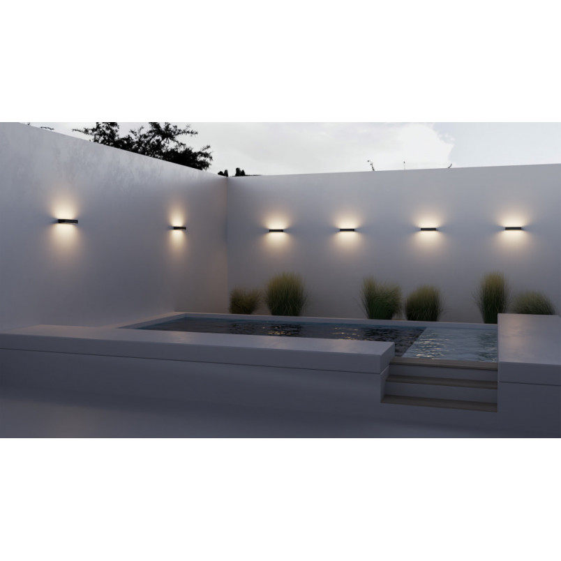 Kinkiet zewnętrzny Maytoni Lot LED - czarny, nowoczesny design