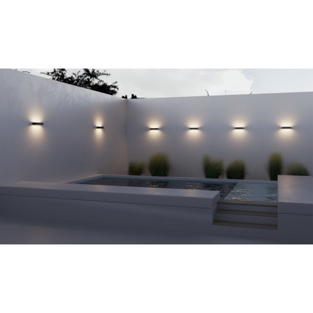 Kinkiet zewnętrzny Maytoni Lot LED - czarny, nowoczesny design