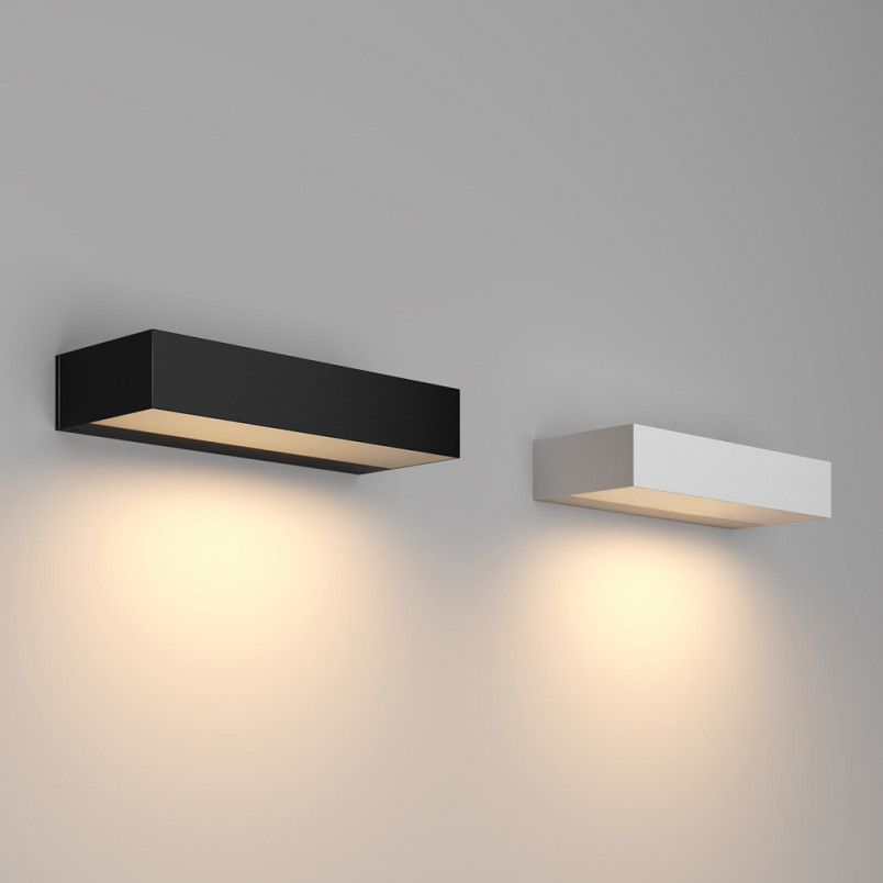 Kinkiet zewnętrzny Maytoni Lot LED - czarny, nowoczesny design