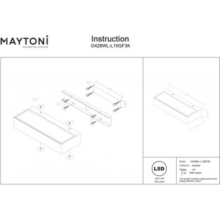 Kinkiet zewnętrzny Maytoni Lot LED - czarny, nowoczesny design