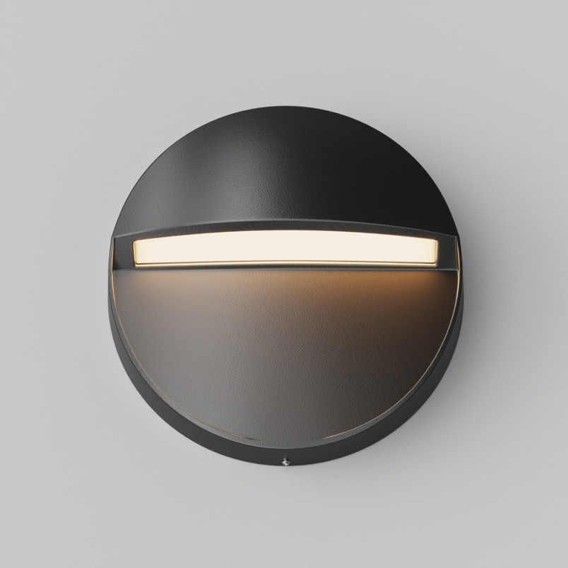 Lampa zewnętrzna Mane Round LED - Maytoni | Czarna, Nowoczesna