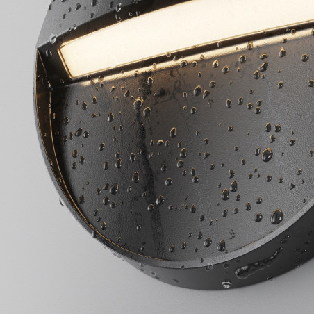 Lampa zewnętrzna Mane Round LED - Maytoni | Czarna, Nowoczesna