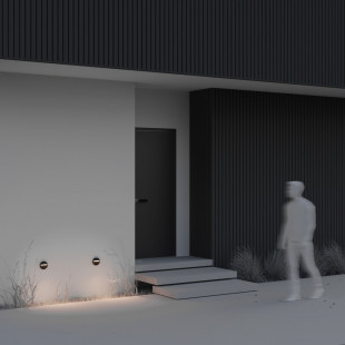 Lampa zewnętrzna Mane Round LED - Maytoni | Czarna, Nowoczesna
