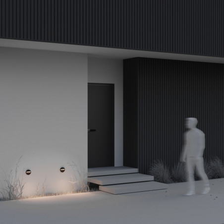 Lampa zewnętrzna Mane Round LED - Maytoni | Czarna, Nowoczesna