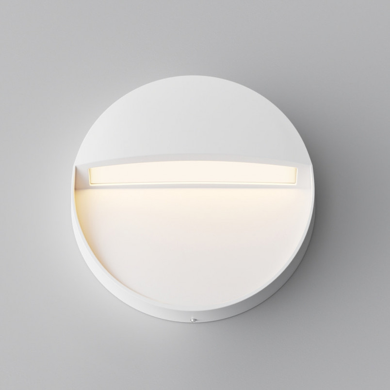 Lampa zewnętrzna Mane Round LED biała Maytoni | Oświetlenie schodów