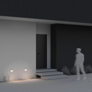 Lampa zewnętrzna Mane Round LED biała Maytoni | Oświetlenie schodów