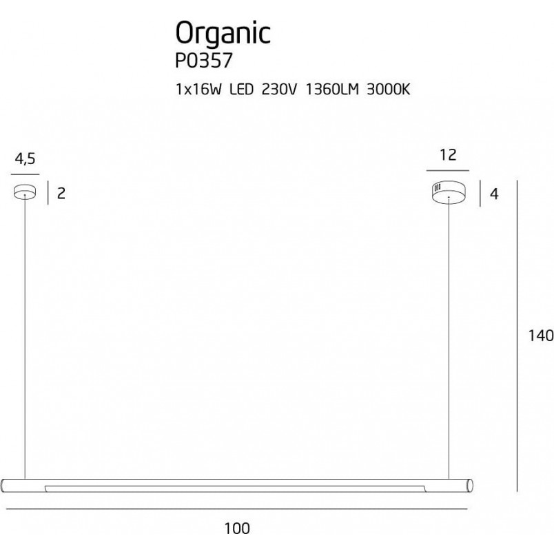 Lampa Wisząca LED Organic MaxLight | Nowoczesny Design