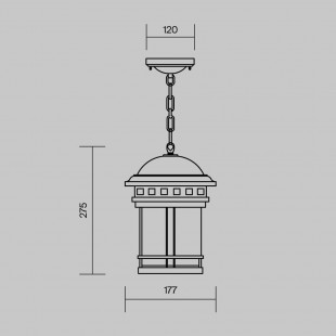 Lampa wisząca zewnętrzna retro Salamanca - Maytoni | Ogród