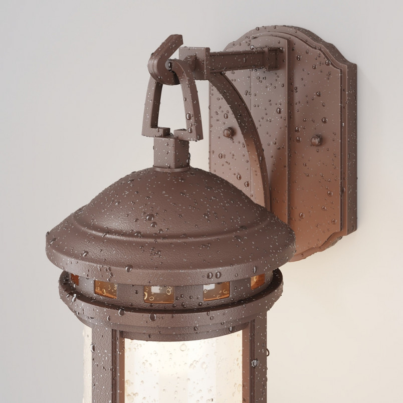 Kinkiet zewnętrzny retro Salamanca brązowy Maytoni - Lampa ogrodowa