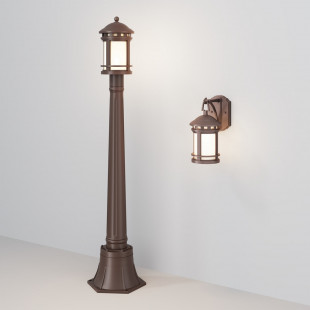 Kinkiet zewnętrzny retro Salamanca brązowy Maytoni - Lampa ogrodowa
