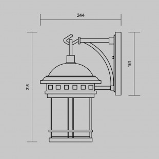 Kinkiet zewnętrzny retro Salamanca brązowy Maytoni - Lampa ogrodowa
