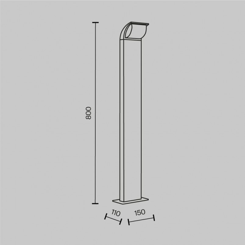 Lampa zewnętrzna LED Stock Maytoni | Słupki ogrodowe