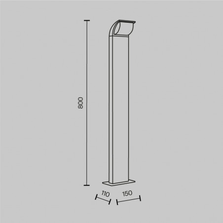 Lampa zewnętrzna LED Stock Maytoni | Słupki ogrodowe