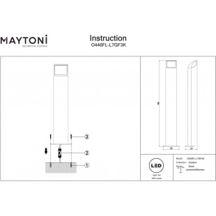 Lampa zewnętrzna LED Stock Maytoni | Słupki ogrodowe