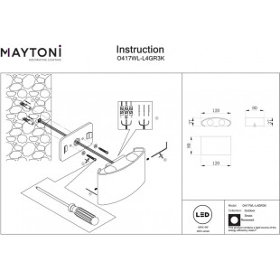 Kinkiet elewacyjny Strato II LED Maytoni - Oświetlenie ogrodowe