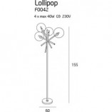 Lampa podłogowa Lollipop - szklane kule, mosiądz | MaxLight