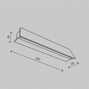 Kinkiet elewacyjny Trupp LED Maytoni | Grafitowy, 40cm