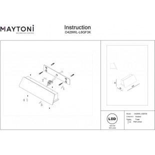 Kinkiet elewacyjny Trupp LED Maytoni | Oświetlenie Ogrodowe