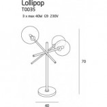 Lampa stołowa Lollipop | Szklane kule, mosiądz | MaxLight