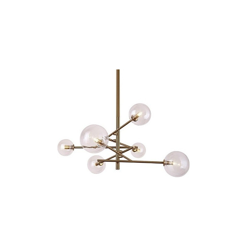 Lampa Sufitowa Lollipop VI - Mosiądz, Szkło | MaxLight