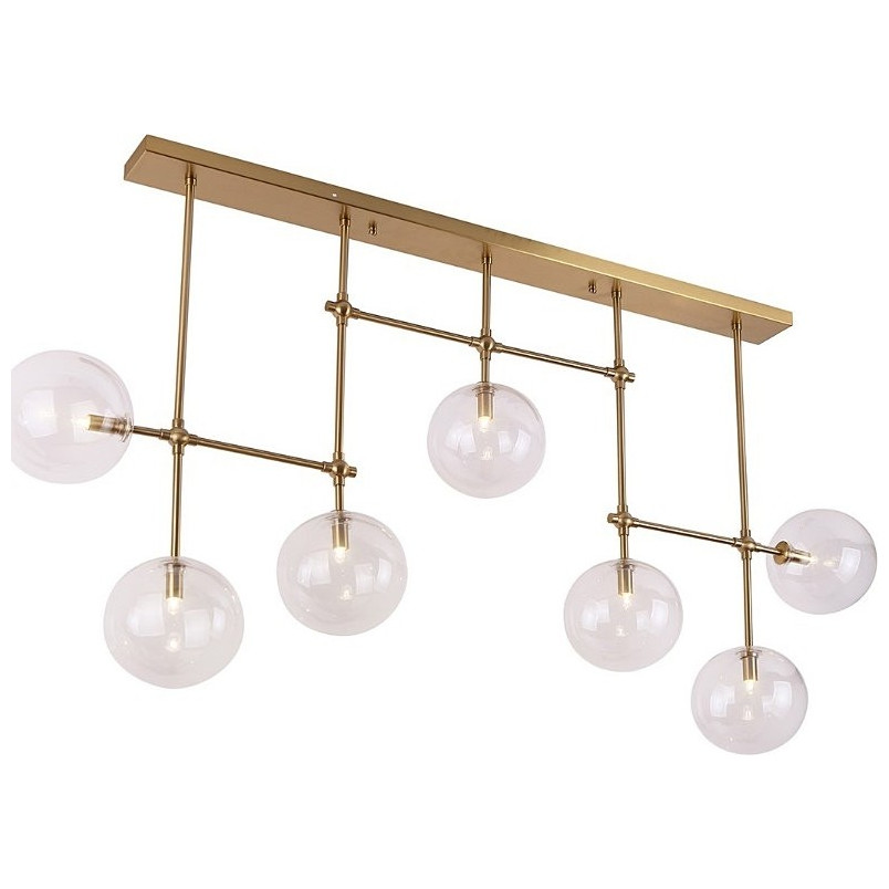 Lampa Sufitowa Lollipop VII - Mosiądz, Szkło | MaxLight
