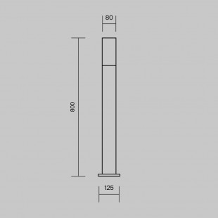 Lampa Ogrodowa Willis Maytoni | Elegancki Słup 80cm