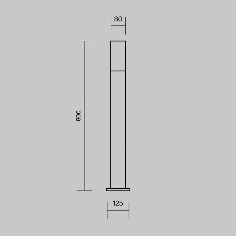 Lampa Ogrodowa Willis Maytoni | Elegancki Słup 80cm