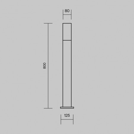 Lampa Ogrodowa Willis Maytoni | Elegancki Słup 80cm