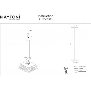 Lampa Ogrodowa Willis Maytoni | Elegancki Słup 80cm