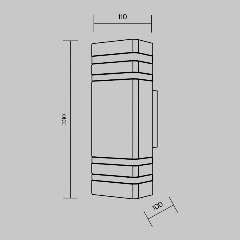 Kinkiet elewacyjny Unter den Linden czarny Maytoni | Oświetlenie Ogrodowe