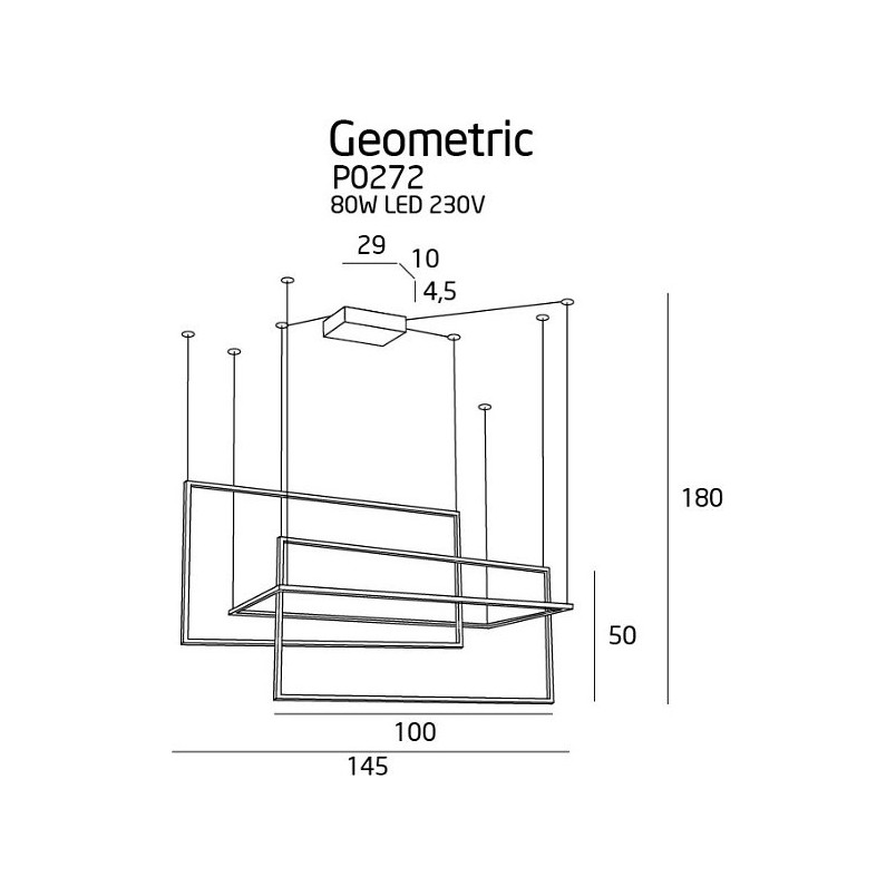Lampa wisząca Geometric biała LED | MaxLight - Nowoczesne oświetlenie