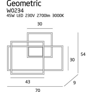 Kinkiet LED Geometric biały MaxLight - Nowoczesne oświetlenie