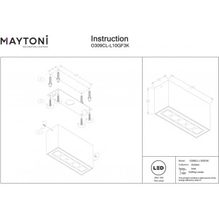 Lampa zewnętrzna Ares LED Maytoni | Nowoczesny design