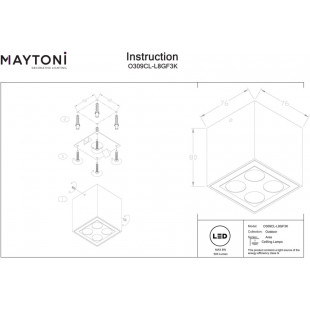 Lampa zewnętrzna Ares LED Maytoni - Nowoczesny design | Sklep z oświetleniem