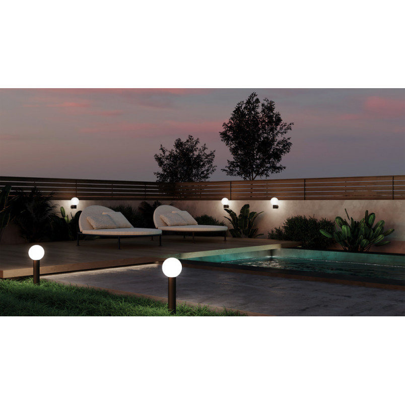 Lampa Ogrodowa Kula Bold 80cm Czarno-Biała Maytoni | Sklep