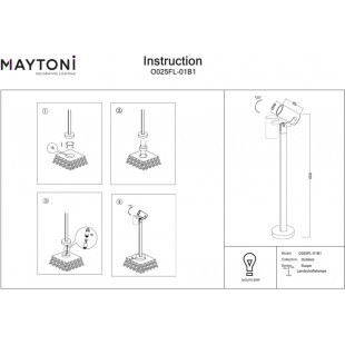 Lampa Ogrodowa Maytoni Scope 60cm - Nowoczesny Design