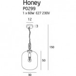 Lampa wisząca szklana Honey MaxLight | Nowoczesny design