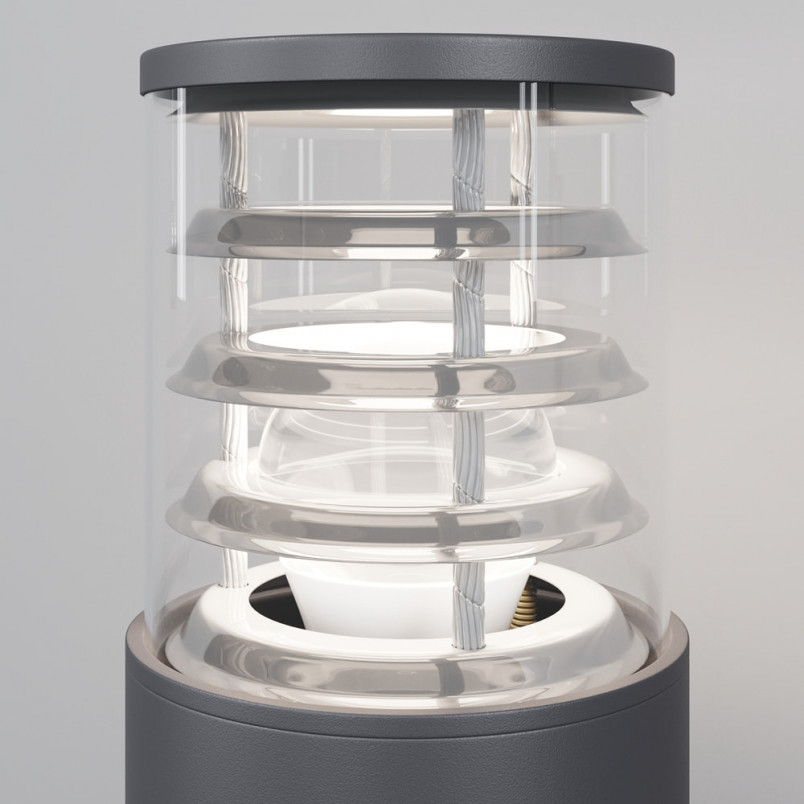Lampa Ogrodowa Bronx Maytoni | Elegancki Słup Szary 25cm