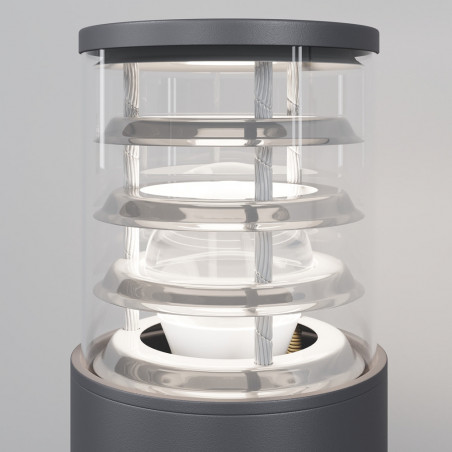 Lampa Ogrodowa Bronx Maytoni | Elegancki Słup Szary 25cm